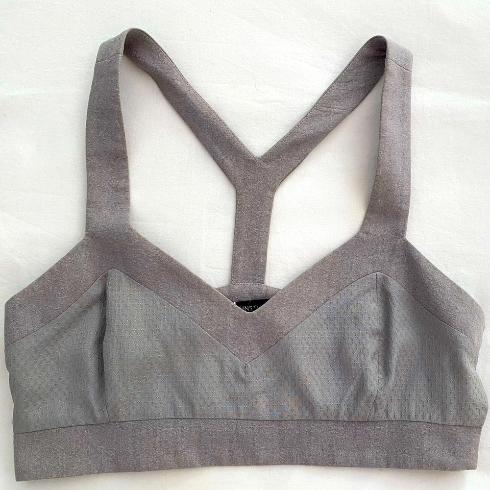 Kirrily Johnston silk cami crop racer back button side top